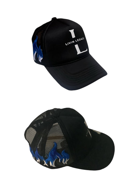 Livin Legacy Blue Flame Trucker Hat